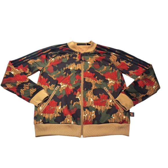 Adidas X Pharrell Williams Women's Hu Hiking Camo Superstar Track Jacket Size S - Picture 2 of 10